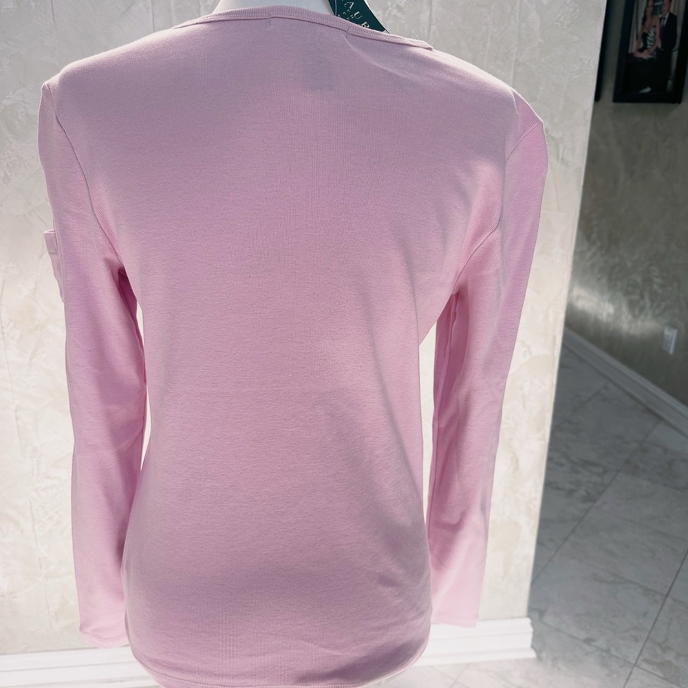 NWT Ralph Lauren Women's Pink Long Sleeve Top - Picture 2 of 4